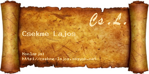Csekme Lajos névjegykártya