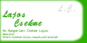 lajos csekme business card